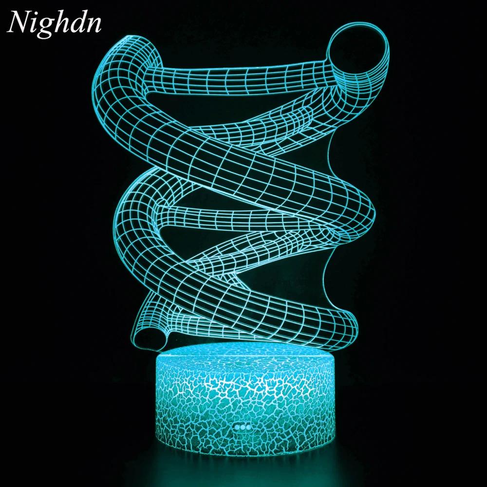 Nighdn DNA  3D  , LED ߰ , 7   , ħ å ,  , Ȩ 